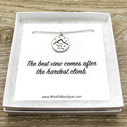 The Best View Comes After the Hardest Climb, Travel Gift, Take a Hike Necklace, Hiking Gift for Women, Graduation Gift from Bestfriend