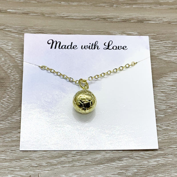 Soccer Ball Necklace, Sporty Jewelry, Sports Necklace, Soccer Coach Gifts, Fitness Jewelry, Basketball Gifts, Football Gift