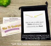 Dainty Crescent Moon Necklace with Card, Hope Quote Necklace, Minimalist Jewelry, Inspirational Jewelry, Encouragement Gift, Thinking of You