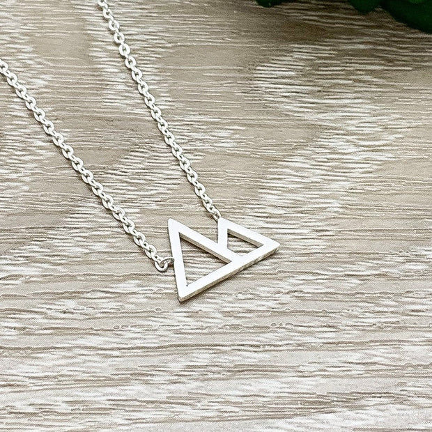 Mountain Peak Necklace, Stainless Steel, Inspirational Gift, Thoughtful Gift, Sentimental Jewelry, Travel Jewelry, Minimalist Necklace