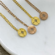 No Matter Where, Compass Necklace Set for 4  Gift from Best Friend, Matching Friendship Necklaces, Going Away Gift, Long Distance Friends