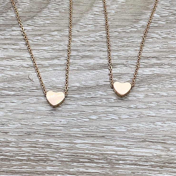 True Friendship Quote, Matching Heart Necklace Set for 2, Long Distance Friends, Simple Reminder Gift, Gift for Bestie, Gift for Best Friend