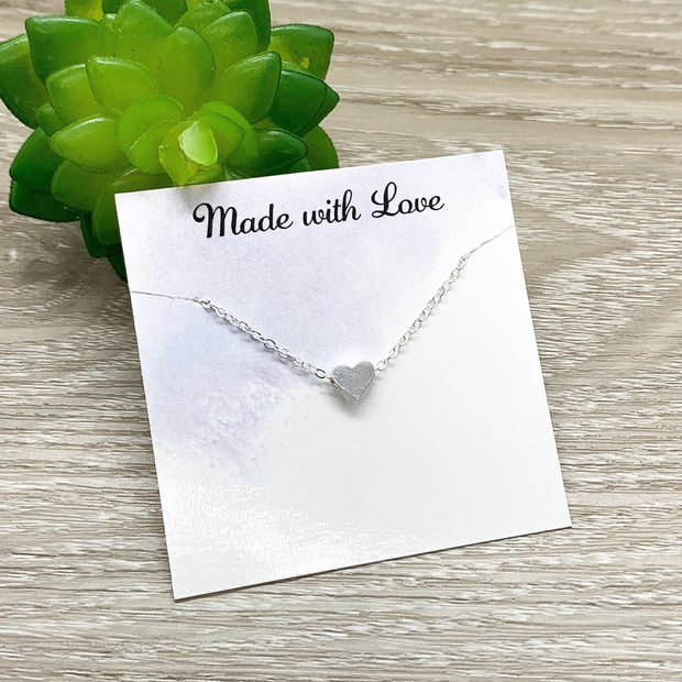 Gift for Aunt Gift, Tiny Heart Pendant Necklace, Amazing Aunt Card, Aunty Jewelry, Gift from Niece, Unbiological Aunt Jewelry