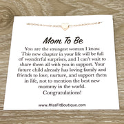 Mom to Be Quote, Congratulations Card, Tiny Heart Necklace, New Baby Gift, New Mom Jewelry, New Mother Gift, Encouragement Jewelry