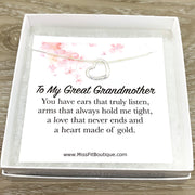 Great Grandmother Gift, Tiny Heart Pendant Necklace, Dainty Jewelry, Gift from Great-Grandchildren, Meaningful Gift, Simple Reminder Gift