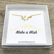 Make a Wish Necklace, Constellation Pendant, Celestial Jewelry, Gift for Friend, Friendship Jewelry, Gift for Daughter, Birthday Gift
