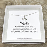 Dolphin Tail Necklace, Dolphin Jewelry Gift, Good Luck Necklace,Beach Necklace, Minimalist Gift, Ocean Gift, Beach Life, Friendship Necklace