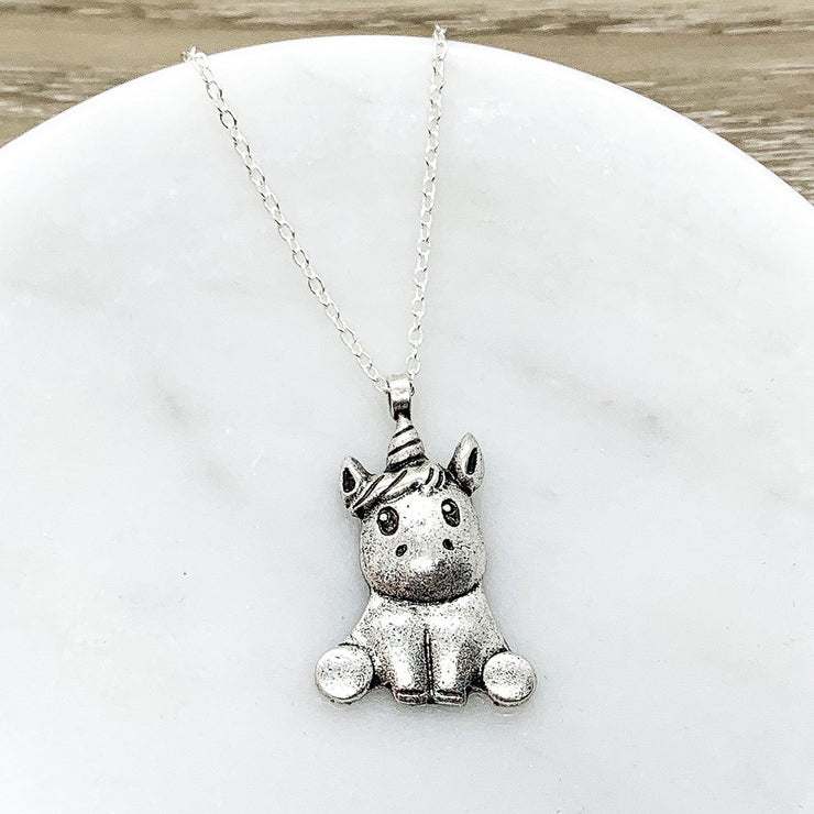 Baby Unicorn Necklace Gift Box, Anything is Possible, Unicorn Jewelry, Unicorn Lover Gift, Unicorn Pendant, Little Girl Gift, Birthday Gift