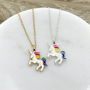 Rainbow Unicorn Necklace, Anything is Possible Quote, Unicorn Jewelry, Unicorn Lover Gift, Unicorn Pendant, Teen Girl Gift, Birthday Gift