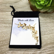 Flower Petal Necklace, Orchid Flower Necklace, Thanks for Helping Me Grow,  Floral Necklace, Orchid Pendant, Sister Jewelry, Inspirational