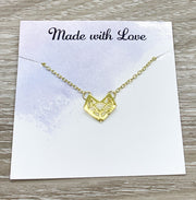 Fox Necklace Gold, Origami Fox Necklace, Woodland Jewelry, Minimal Necklace, Animal Lover Gift, Animal Jewelry, Zoo Jewelry