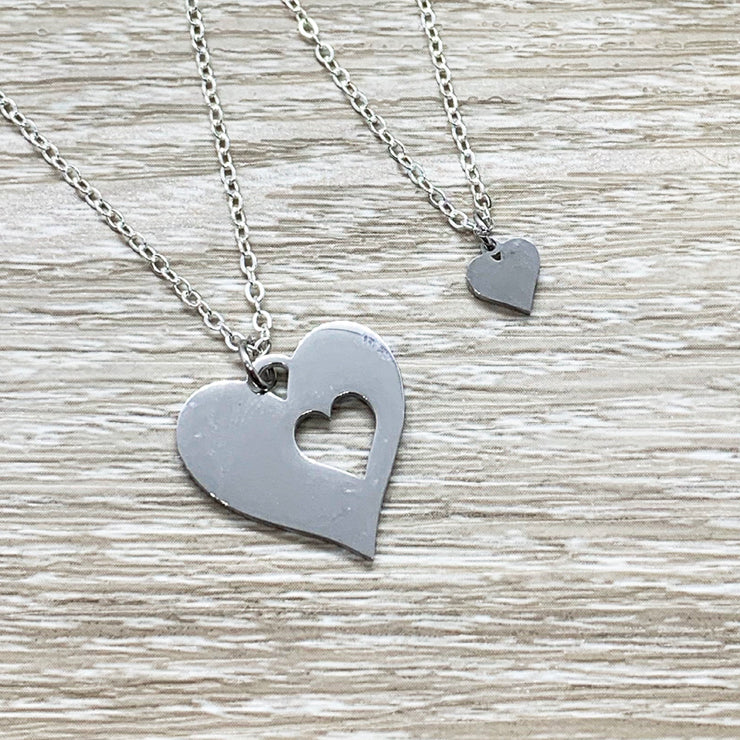 Colleague Gift, Heart Necklace Set for 2, Chance Made Us Colleagues, Gift for Friend, Coworker Gift, Retirement Gift, Friendship Necklaces