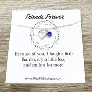 Friends Forever Quote, Infinity Heart Pendant Necklace, Friendship Necklace, Dainty Jewelry, Personalized Friend Gift, Birthday Jewelry