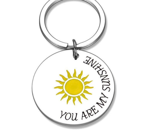 You Are My Sunshine Keychain, Stainless Steel