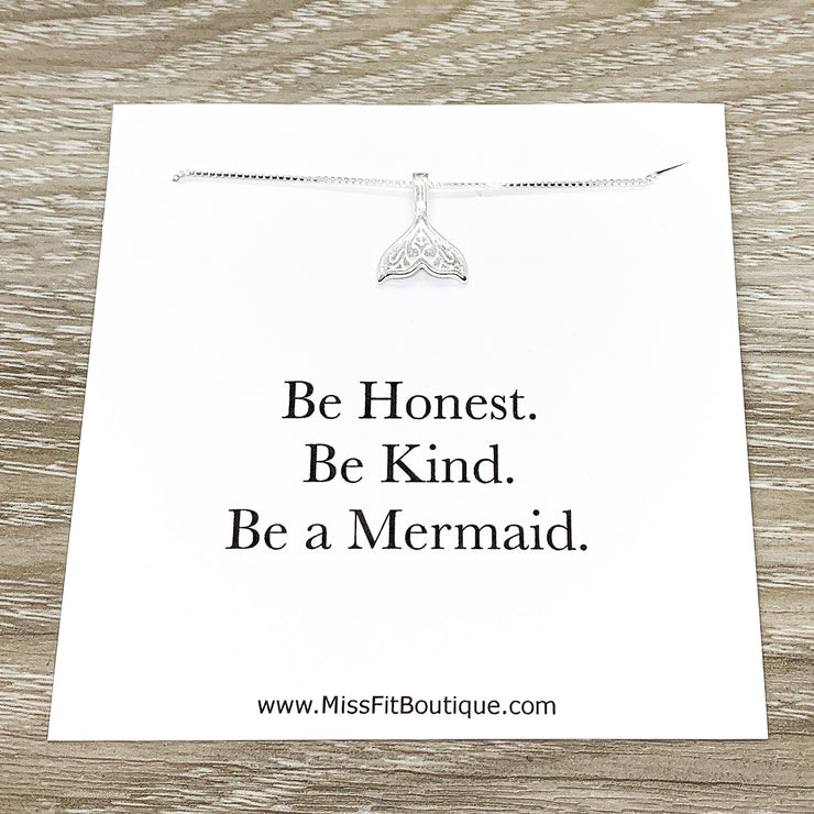 Mermaid Tail Necklace, Mermaid Gift, Beach Necklace, Minimalist Life Gift, Ocean Gift, Beach Life, Friendship Necklace, Mermaid Party Gift