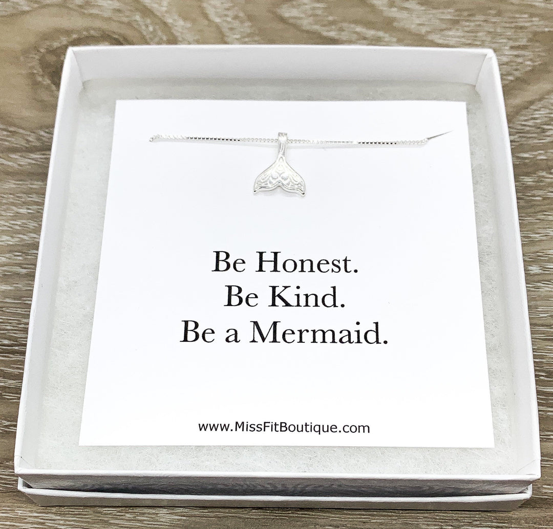 Mermaid Tail Necklace, Mermaid Gift, Beach Necklace, Minimalist Life Gift, Ocean Gift, Beach Life, Friendship Necklace, Mermaid Party Gift