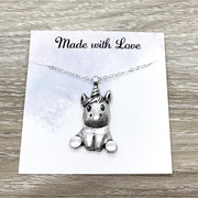 Baby Unicorn Necklace, Cute Jewelry, Whimsical Necklace, Unicorn Jewelry, Unicorn Lover, Unicorn Pendant, Little Girl Gift, Birthday Gift