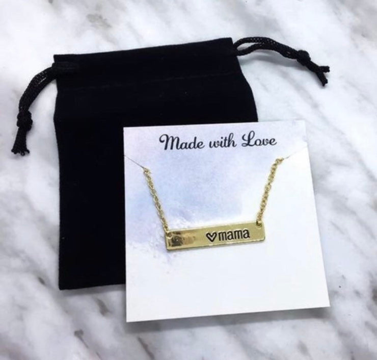 Congratulations Card, Mama Necklace, Amazing Mother Necklace, New Baby Gift, New Mom Jewelry, New Parent Gift, Push Present Gift