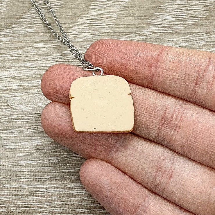 Best Friends Matching Necklace Set for 2, Peanut Butter & Jelly Sandwich, Mini Toast Necklaces, Gift for Best Friend, Friendship Necklaces