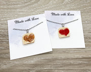 Best Friends Matching Necklace Set for 2, Peanut Butter & Jelly Sandwich, Mini Toast Necklaces, Gift for Best Friend, Friendship Necklaces