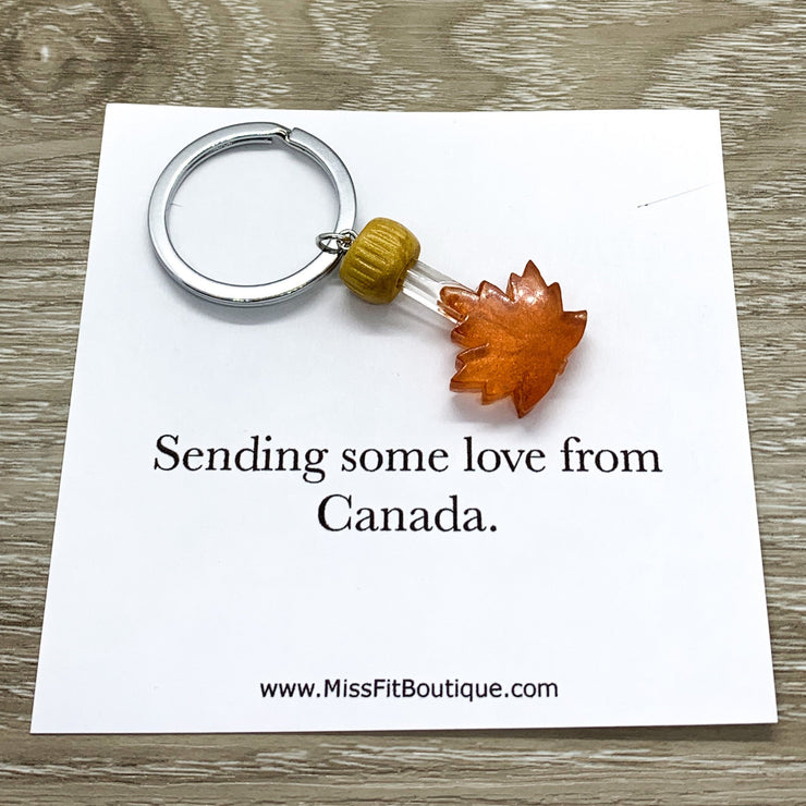 Tiny Maple Syrup Keychain, Realistic Food Charm, Sending Love From Canada, Cute Friendship Gift, Gift for Best Friend, Canada Keychain