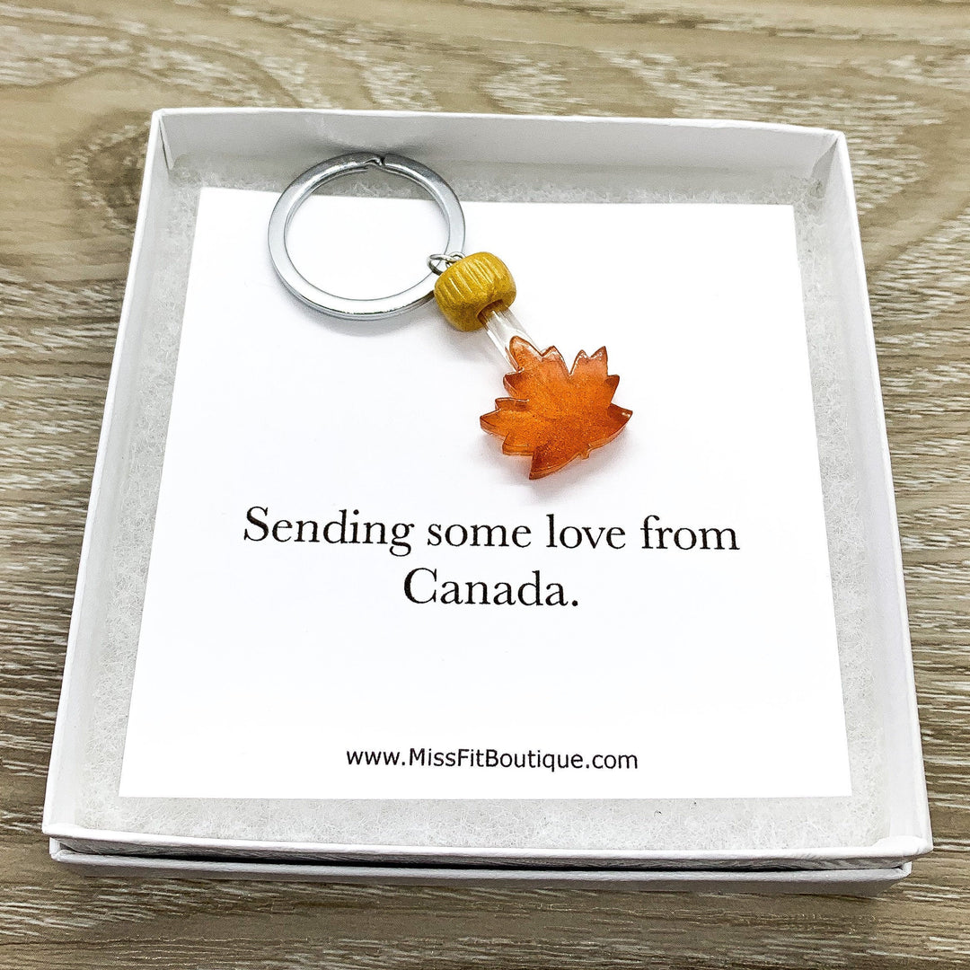 Tiny Maple Syrup Keychain, Realistic Food Charm, Sending Love From Canada, Cute Friendship Gift, Gift for Best Friend, Canada Keychain