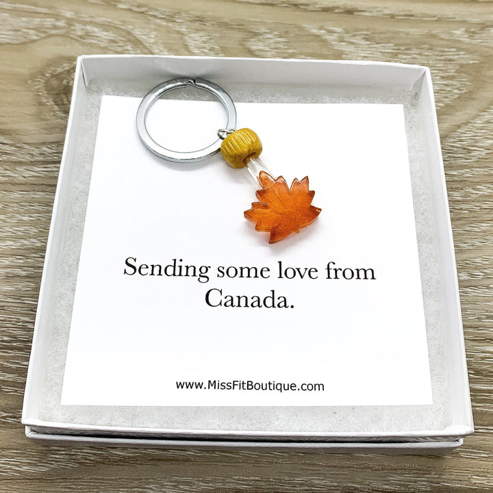 Tiny Maple Syrup Keychain, Realistic Food Charm, Sending Love From Canada, Cute Friendship Gift, Gift for Best Friend, Canada Keychain