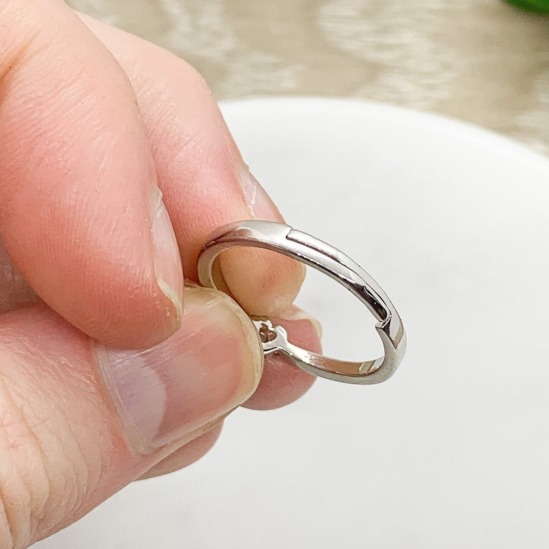 Dainty Heart Ring, Tiny Diamond Statement Ring, Sterling Silver Jewelry, Promise Ring, Friendship Gift, Gift for Mom, Gift from Boyfriend