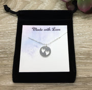 Mother of Twins Gift, Silver Heart Necklace, Gift for Mom to Be, 2 Hearts Cutout Pendant, Pregnant Friend Gift, Expecting Twins Card