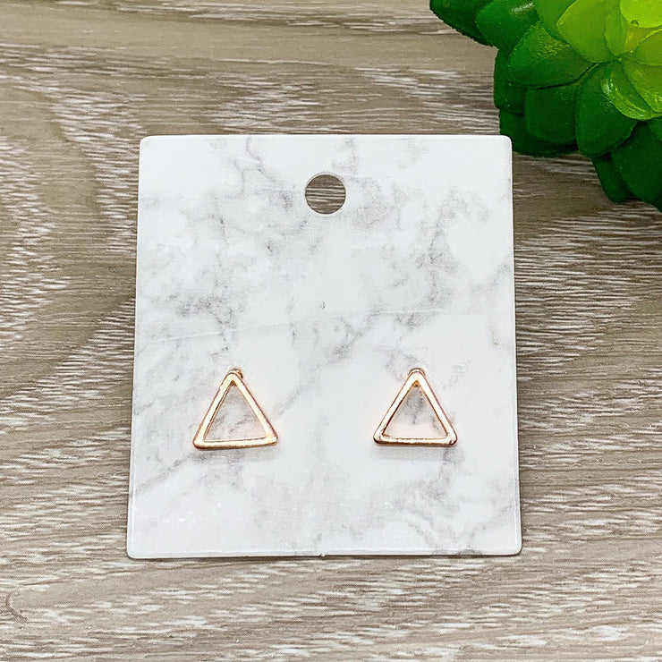 Tiny Triangle Stud Earrings, Dainty Geometric Jewelry, Minimalist Earrings, Triangle Jewelry, Everyday Earrings, Thinking of You, Birthday