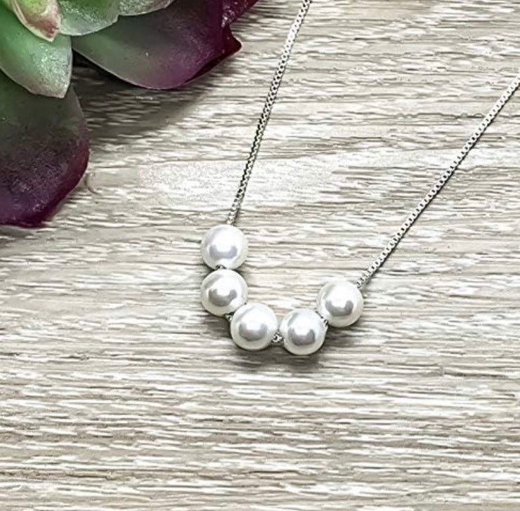 Happy 50th Birthday Gift, Sterling Silver Pearl Necklace, Personalized Card, 50th Birthday Gift for Women, Fifty and Fabulous Jewelry Gift