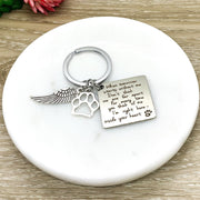 Pet Memorial Keychain, Remembrance Gift, Loss of Dog, Loss of Cat, Loss of Pet, Dog Memorial, Cat Memorial, Grieving Pet Owner Gift