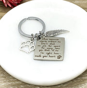 Pet Memorial Keychain, Remembrance Gift, Loss of Dog, Loss of Cat, Loss of Pet, Dog Memorial, Cat Memorial, Grieving Pet Owner Gift