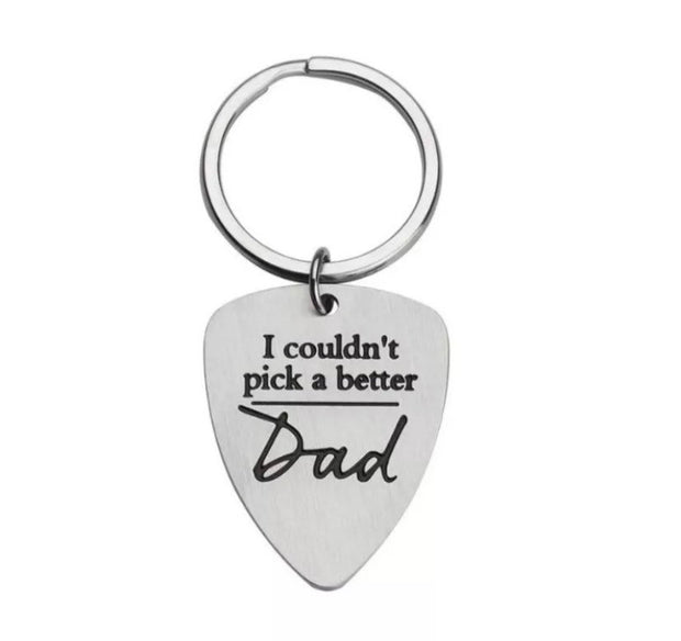I Couldn’t Pick A Better Dad, Father Musician Keychain, Dad Keychain, Guitar Player, Gift from Kids, Gift from Daughter, Gift for Him
