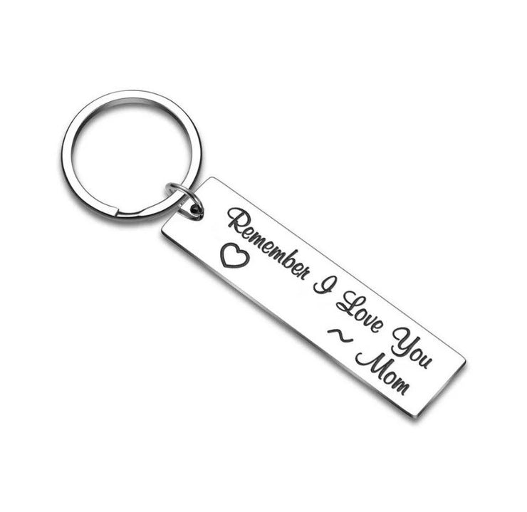Son Keychain, Remember I Love You, Going Away Gift for Him, Gift from Mom, College Keychain, Teen Keychain, Student Gift, Moving Away Gift