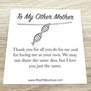 DNA Necklace, To My Other Mother Gift, Double Helix Pendant, Blended Family Gift, Bonus Mom Gift, Unbiological Mother Gift, Stainless Steel