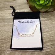 Daughter Necklace, Dainty Love Necklace Rose Gold, Silver, Gift from Mom, Meaningful Jewelry, Greatest Joy, Birthday Gift for Her