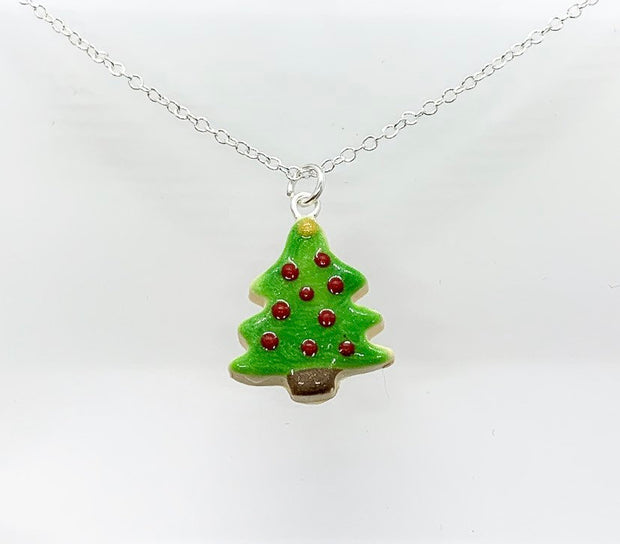 Christmas Cookie Charm Necklace, Holiday Sugar Cookie Pendant, Winter Jewelry, Christmas Gift for Her, Cute Stocking Stuffer, Polymer Clay