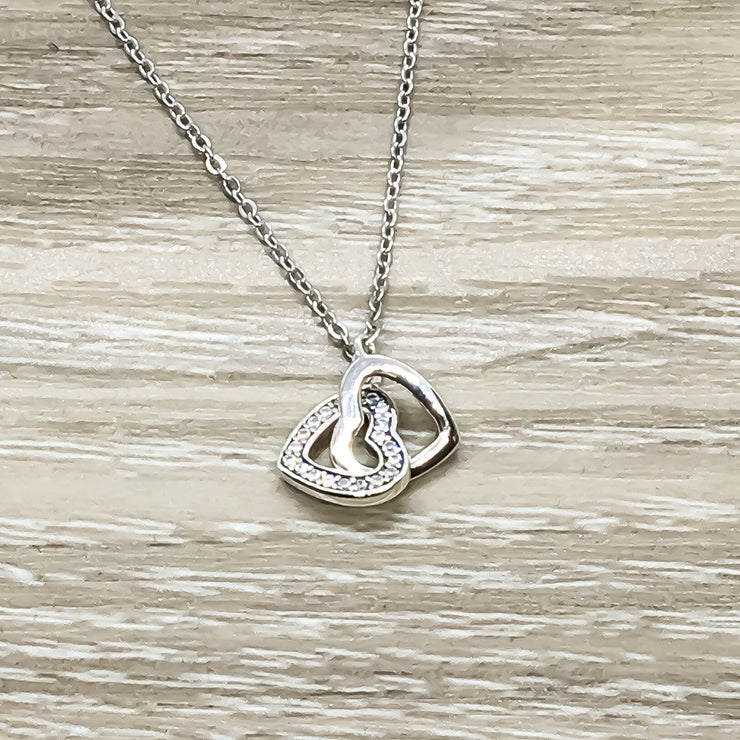 Aunt & Niece Split Heart Dangle Charm | Sterling silver | Pandora NZ