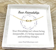 True Friendship Gift, Dainty Infinity Necklace, Eternity Pendant, Gift for Best Friend, Infinity Necklace, Gift for Unbiological Sister