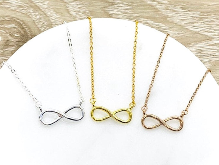 Friendship Necklace, Dainty Infinity Necklace, Eternity Pendant, Gift for Best Friend, Infinity Necklace, Simple Reminder Gift for Women