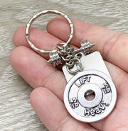 Every Rep Counts, Barbell Charm, Fitness Keychain, Workout Motivation, Gym Accessories, Bodybuilding Keychain, Fitness Instructor Gifts