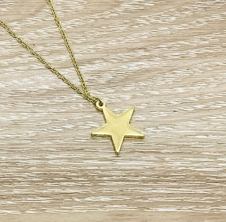 Large Star Necklace Gold, You’re a Superstar Card, Celestial Jewelry, Gift for Student, Young Girl Necklace, Back to School Gift