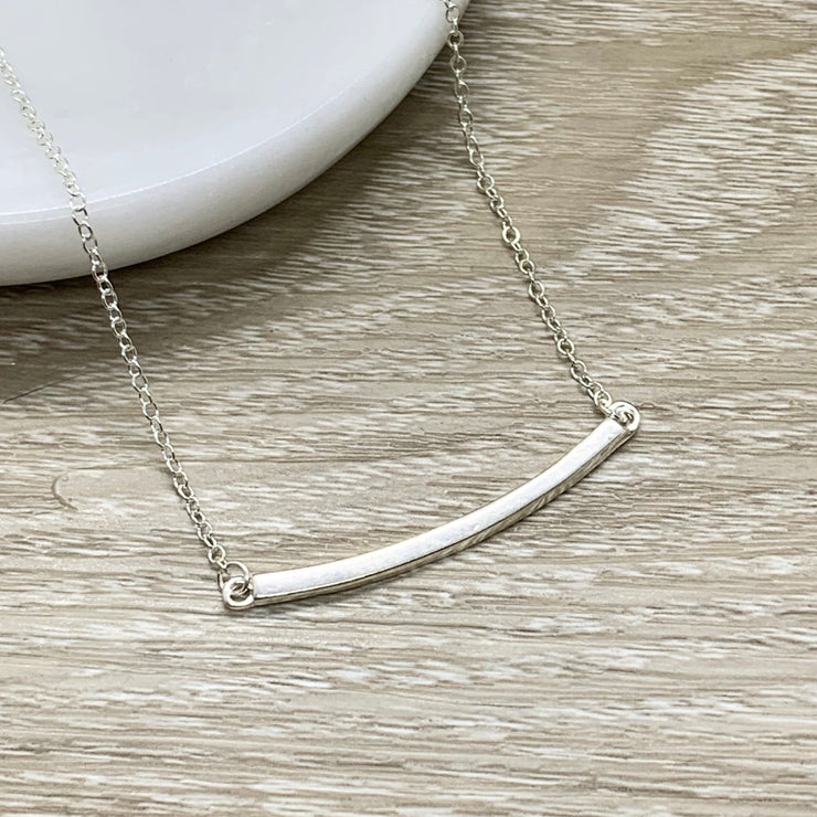 Long Tube Bar Necklace, Layering Necklace, Balance Bar Pendant, Gift for Friend, Minimalist Jewelry, Gift from Mom, Birthday, Christmas