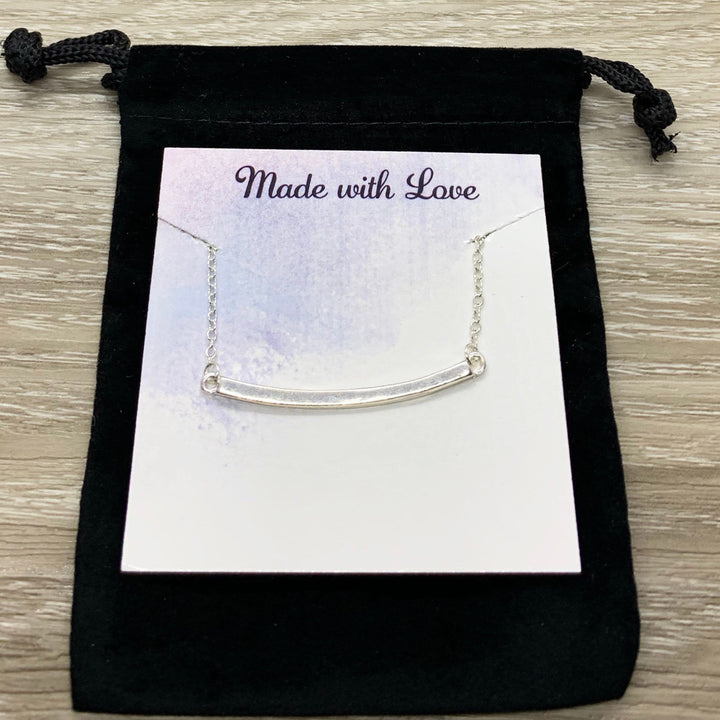 Long Tube Bar Necklace, Layering Necklace, Balance Bar Pendant, Gift for Friend, Minimalist Jewelry, Gift from Mom, Birthday, Christmas