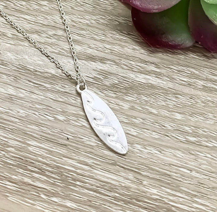Surfboard Necklace Rose Gold, Beach Lover Necklace, Tropical Gift, Minimalist Surfing Necklace, Summer Sports Jewelry, Australia Gift