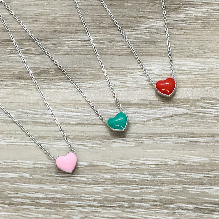 Mom To Be Gift, Tiny Red Heart Pendant Necklace, Expecting Mama Gift, Pregnancy Necklace, Baby Coming Soon Gift, Baby Shower Gift