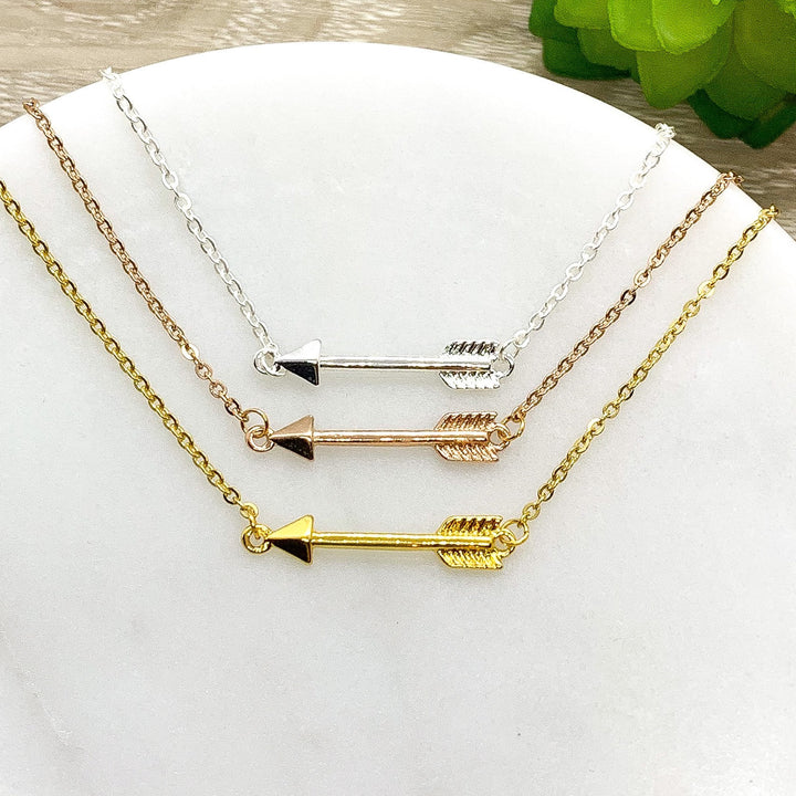 Tiny Arrow Chain Bracelet, Dainty Bracelet, Layering Bracelet, Arrow Jewelry, Simple Reminder, Stocking Stuffer for Girls, Friend Christmas