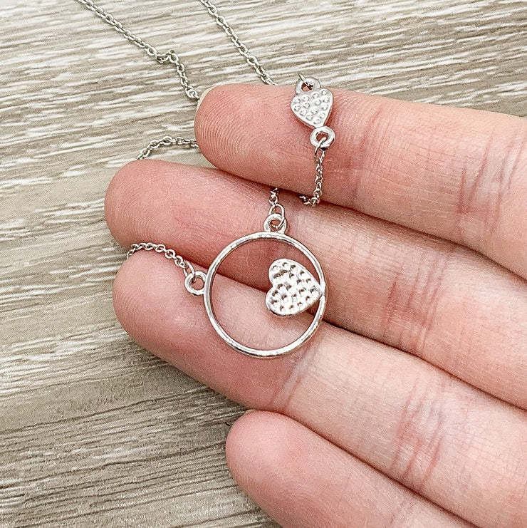 Daughter Necklace from Mother, Heart Necklace, Daughter Gift from Mom, Sweet 16 Gift, Birthday Gift, Daughter Jewelry, Wedding Gift