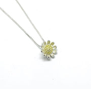 Sweet Daisy Necklace, Floral Pendant, Flower Necklace, Sterling Silver Necklace, Flowergirl Necklace, Gift for Little Girl, Stocking Filler